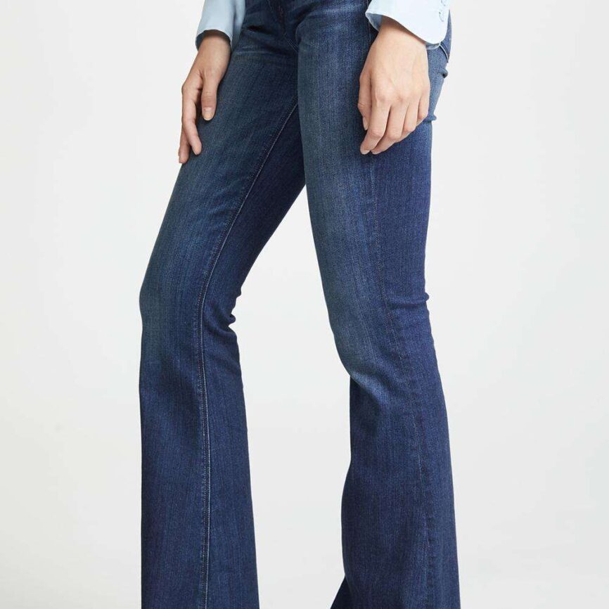 Classic Medium Wash Flared Leg Denim Jeans SP43