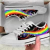 Rainbow Music Note Sneakers - Colorful Sheet Music Canvas Shoes for Musicians