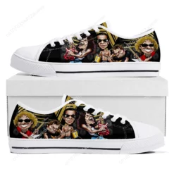 Van Halen Rock Band Caricature Sneakers - Hard Rock Fan Canvas Shoes