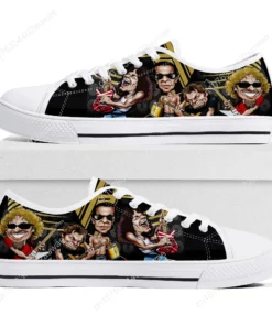 Van Halen Rock Band Caricature Sneakers - Hard Rock Fan Canvas Shoes