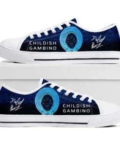 Childish Gambino "Awaken My Love" Sneakers - Blue Soul Music Canvas Shoes