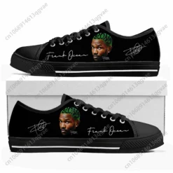Frank Ocean Blonde Sneakers - Custom Black Canvas Low Tops, Men's & Women's Unisex Casual Streetwear, R&B Music Artist Graphic Print, Hip Hop Fan Gift