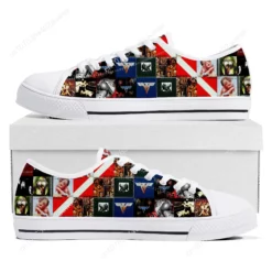Van Halen Album Cover Collage Sneakers - Classic Rock Fan Canvas Shoes