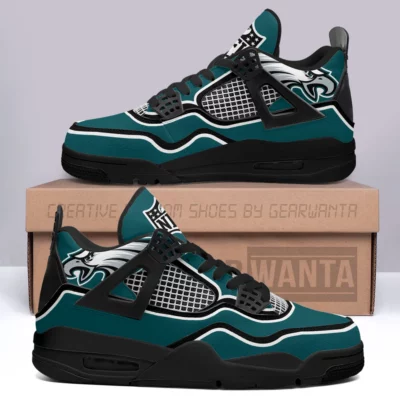 Philadelphia Eagles Aj4 Sneakers Custom Shoes