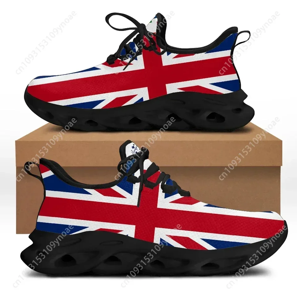Union Jack UK Flag Print Men's Lightweight Breathable Running Shoes Sneakers