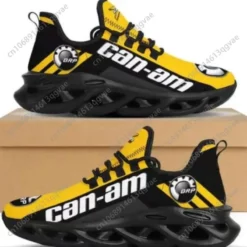 Can-Am BRP Men's Running Shoes Yellow Black Blade Sole Sneakers Breathable Sport Shoes