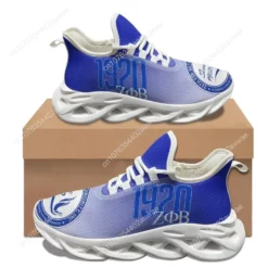 Zeta Phi Beta Sorority ZΦB 1920 Women's Lightweight Breathable Running Sneakers - Blue/White
