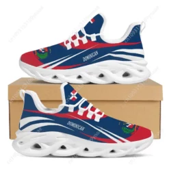 Dominican Republic Flag Men's and Women's Lightweight Running Sneakers - Blue/Red/White Pride Athletic Shoes