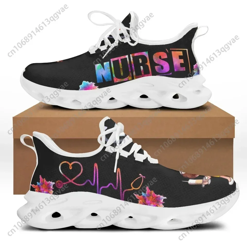 Nurse Themed Lightweight Walking Sneakers - Breathable Medical Professional Running Shoes