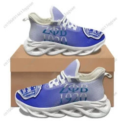 Zeta Phi Beta ZΦB 1920 Women's Lightweight Breathable Running Shoes - Royal Blue and White Athletic Sneakers
