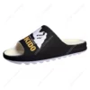 Aikido Martial Arts Sport Slides - Men's Black & White Graphic Slip-On Sandals