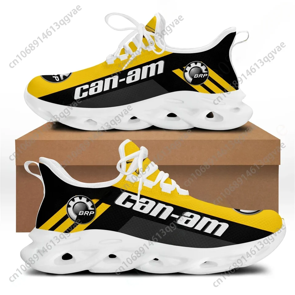 Can-Am BRP Graphic Men's Lightweight Breathable Running Shoes - Yellow/Black/White