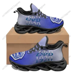 Zeta Phi Beta ZΦB 1920 Sorority Women's Running Shoes - Blue and White Lightweight Sneakers