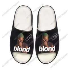 Frank Ocean Blonde Album Cover Graphic Print Slides - Comfortable Unisex Sandals