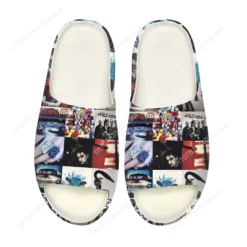 U2 Achtung Baby Album Cover Graphic Print Slides - Casual Summer Sandals