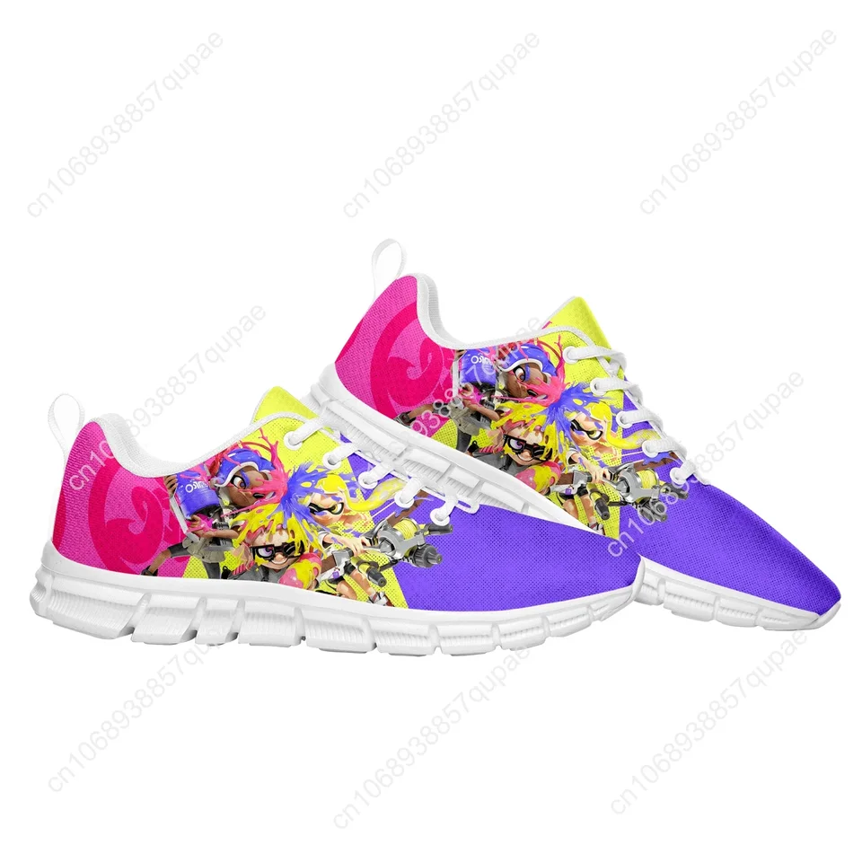 Splatoon Inspired Graphic Print Sneakers - Lightweight Men's and Women's Running Shoes