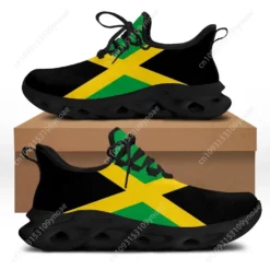 Jamaica Flag Print Men's & Women's Lightweight Breathable Running Shoes - Jamaican Pride Athletic Sneakers