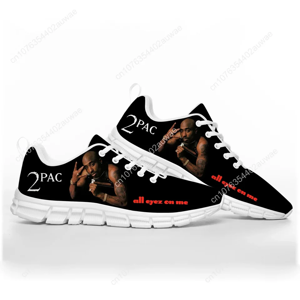 2Pac Tupac Shakur All Eyez On Me Graphic Sneakers - Men's & Women's Hip Hop Running Shoes