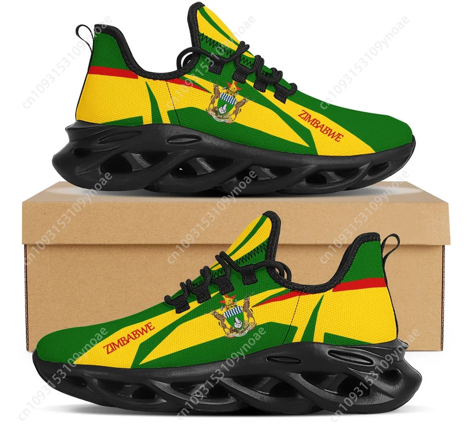 Zimbabwe Flag Men's Lightweight Running Shoes - Athletic Sneakers