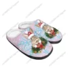 Festive Christmas Rabbit Plush Slippers - Cozy Holiday Bunny House Shoes