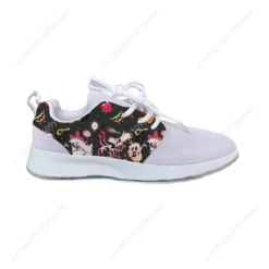 Hazbin Hotel Angel Dust and Charlie Character Print Women's White Mesh Sneakers