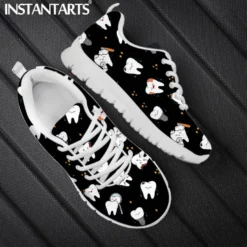 InstantArts Cartoon Dentist Tooth Pattern Lightweight Walking Sneakers