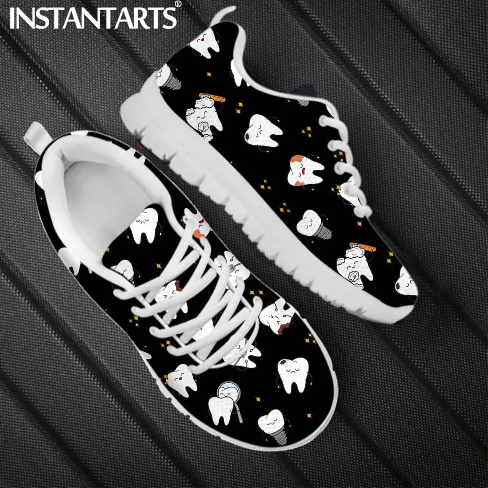 InstantArts Cartoon Dentist Tooth Pattern Lightweight Walking Sneakers