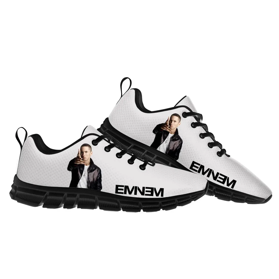 Eminem Rap Legend Custom Lightweight Breathable Running Shoes - White/Black