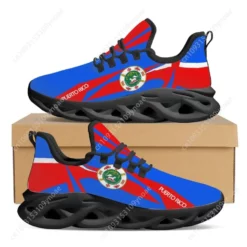 Puerto Rico Flag Lightweight Breathable Blade Sole Running Shoes - Men's and Women's Sneakers