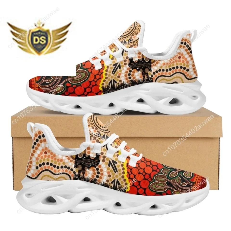 Men's Aboriginal Australian Art Print Running Shoes - Kangaroo Dot Design Lightweight Sneakers