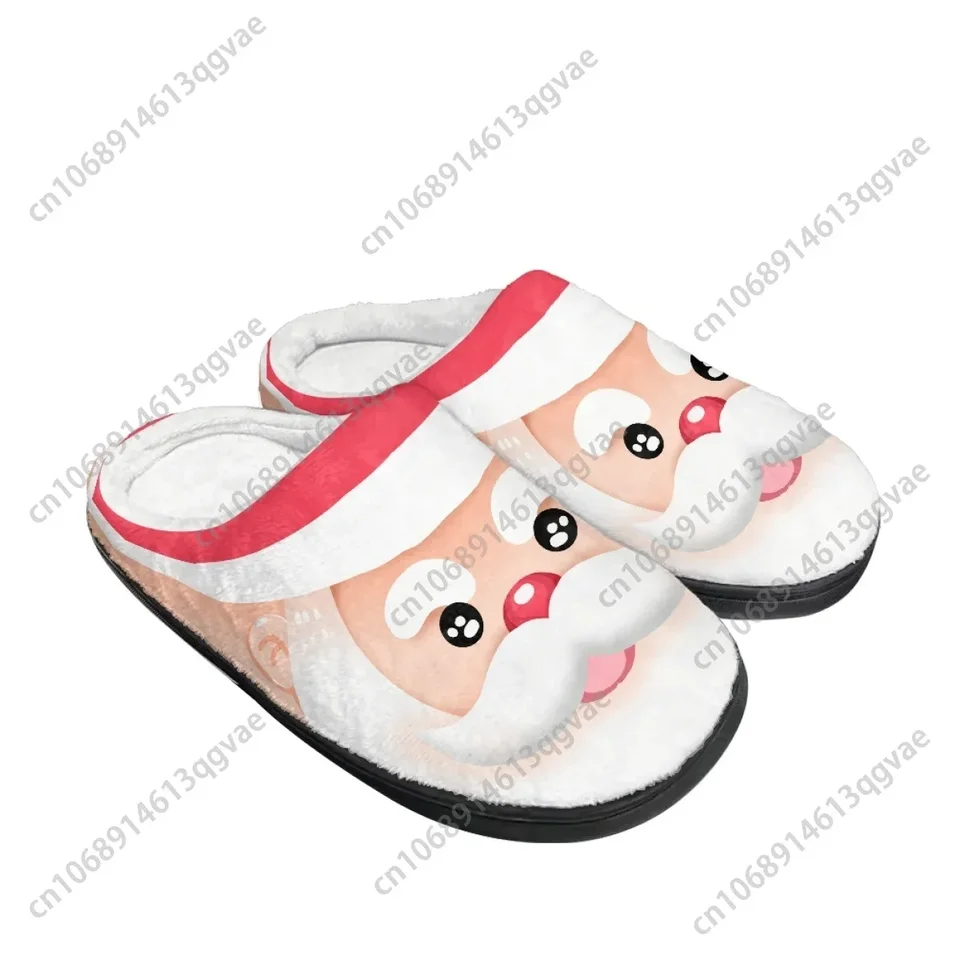 Cozy Santa Claus Christmas Plush Slippers - Warm Winter House Shoes
