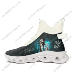 Childish Gambino Fan Art High-Top Sneakers - Donald Glover Printed Mesh Running Shoes