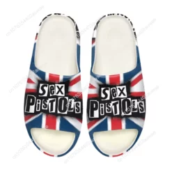 Sex Pistols Union Jack Punk Rock Slides Sandals for Men and Women