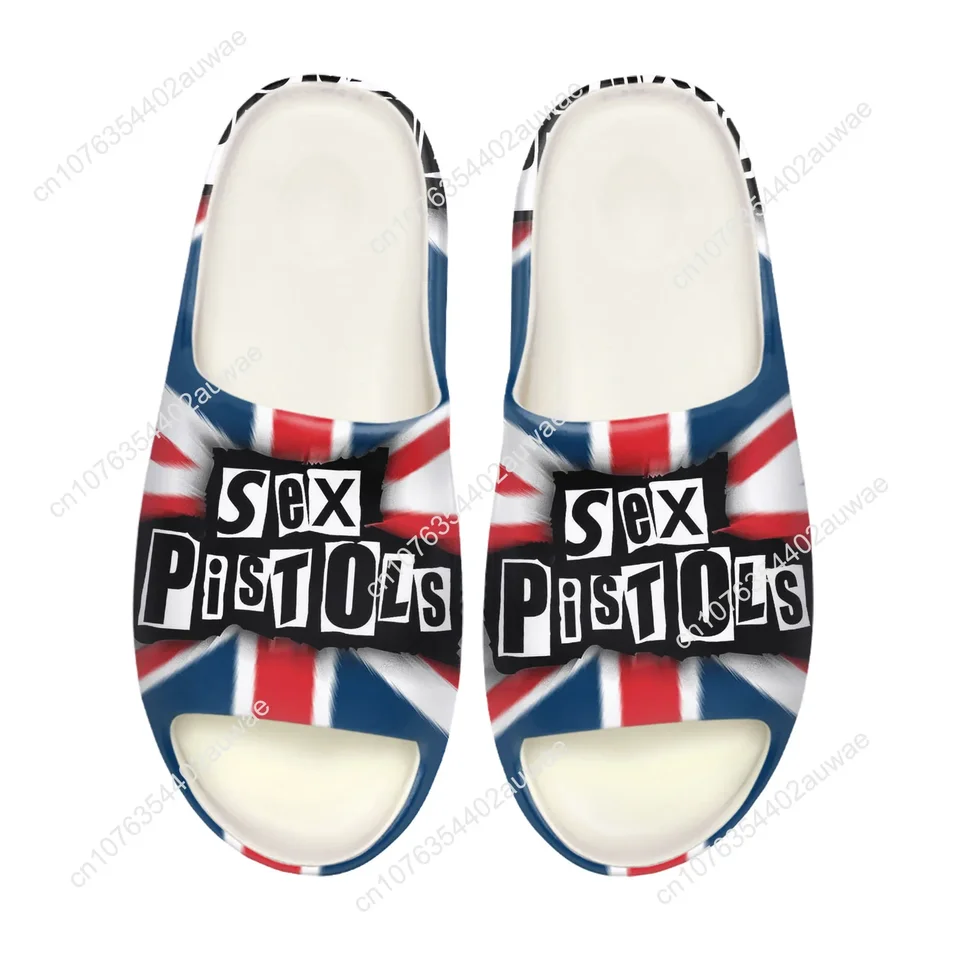 Sex Pistols Union Jack Punk Rock Slides Sandals for Men and Women
