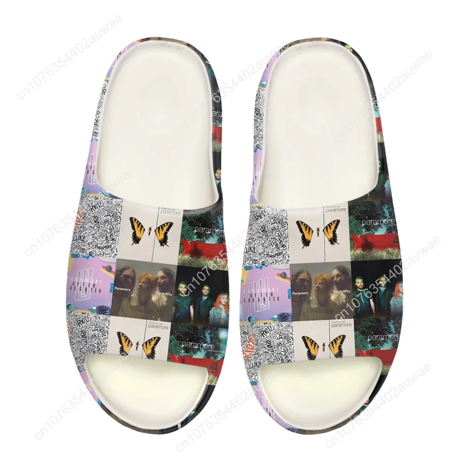 Paramore Band Album Cover Collage Slide Sandals - Lightweight Graphic Slides for Men and Women