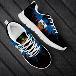 Haiti Flag Eagle Sneakers - Men's and Women's Lightweight Running Shoes