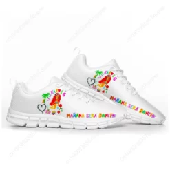 Karol G Mañana Será Bonito Women's White Lightweight Running Sneakers - Colorful Fan Merchandise