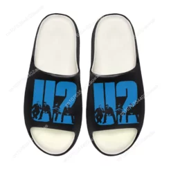 U2 Band Logo Rock Music Slide Sandals - Comfortable Men's & Women's Summer Slippers