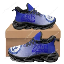 Zeta Phi Beta Sorority ZΦB Women's Lightweight Breathable Sneakers - Blue and White