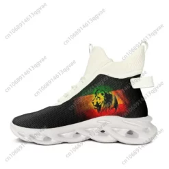 Lion of Judah Rastafarian Flag Lightweight Breathable Men's Sneakers