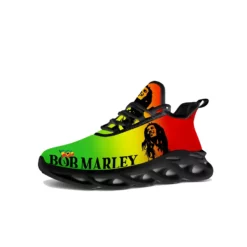 Bob Marley Reggae Inspired Sneakers - Rasta Colors Running & Walking Shoes