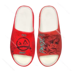 From Ashes To New Panic Red Graphic Slides - Men's and Women's Casual Band Sandals