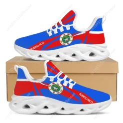 Puerto Rico Flag & Coat of Arms Men's Lightweight Mesh Running Shoes
