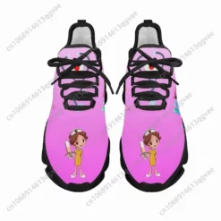 Women's Pink Cartoon Nurse Print Lightweight Running Shoes - Medical Professional Sneakers