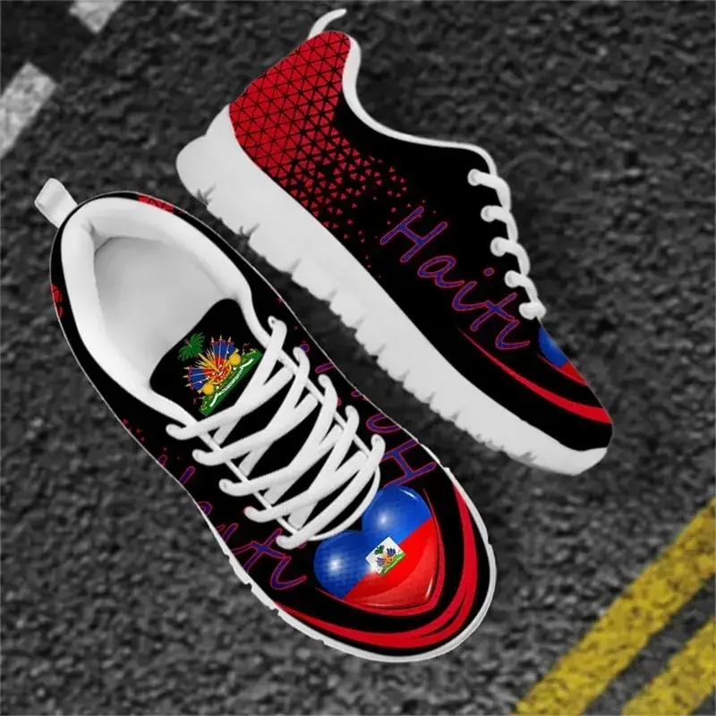 Haiti Flag Pride Graphic Print Lightweight Sneakers for Men and Women