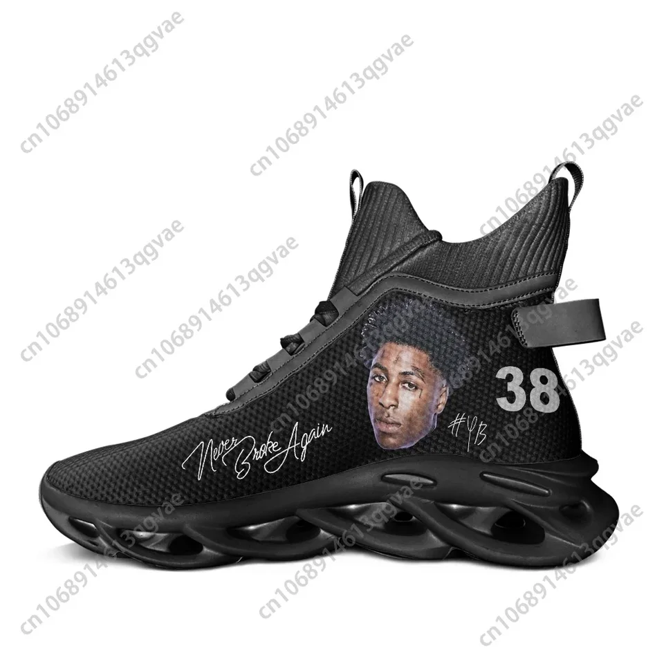 YoungBoy Never Broke Again NBA High-Top Men's Black Sneakers