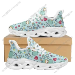 Medical Themed Nurse Shoes for Women Lightweight Breathable Sneakers Doctor Healthcare Professional Footwear