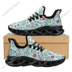 Men's Nurse Doctor Medical Pattern Athletic Walking Shoes - Lightweight Breathable Sneakers with Cushioning Sole