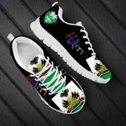 Haiti Flag & Coat of Arms Men's Running Shoes - Pride Athletic Sneakers
