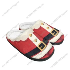 Festive Santa Claus Suit Plush Slippers - Cozy Christmas House Shoes